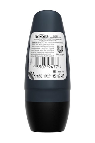 Rexona Invisible Black + White Clothes Erkek Roll-On Deodorant On 50 ML