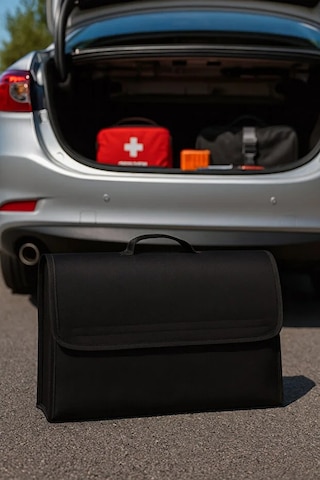 Siyah Keçe Araç Bagaj Düzenleyici Çanta Organizer Araba Çantası Oto Içi Eşya Aksesuarları Düzenleme