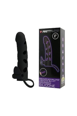 Hızlı Express Pretty Love Maxx Titreşimli Realistik Siyah Zenci Uzatmalı Penis Kılıfı