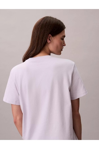 Calvin Klein Kadın Regular Fit Yuvarlak Yakalı %100 Pamuklu Kısa Kollu Mor T-shirt Lv047e809g-2ık-12827 Mor