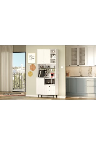 Lounge Kahve Köşesi Çok Amaçlı Dolap Mutfak Dolabı Re6-w