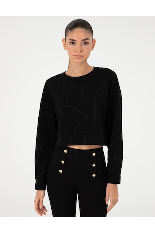 Pierre Cardin Kadın Siyah Sweatshirt 50291038-vr046 Siyah