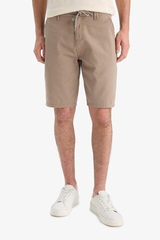 Defacto Regular Fit Düz Paça Gabardin Bermuda C5397ax25smbg73 Bej