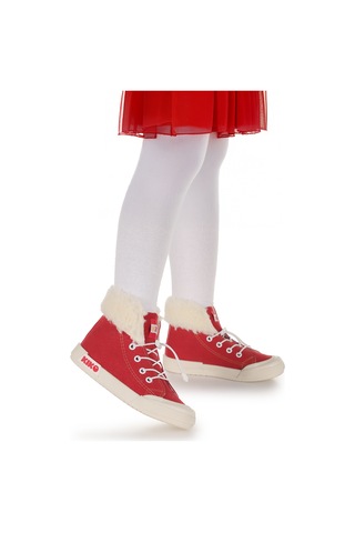 Kiko Kids Tigge Günlük Lastikli Kız Bebek Bot Ayakkabı Kırmızı Kırmızı
