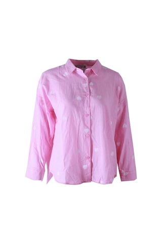 Trender Pembe Kadın Gömlek 71562 Pembe