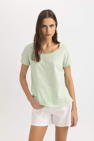 Defacto Regular Fit Bisiklet Yaka Kısa Kollu Tişört K1508az24smgn1180 Yeşil
