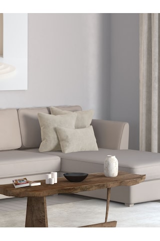 Br Perle Home Daily Series Ekru Rengi Kırlent Yastık Kılıfı Ekru