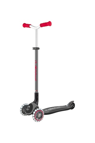 Globber Master Işıklı Katlanabilir Scooter - Kırmızı / Siyah Siyah