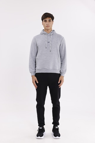 Rowinger Kanguru Cepli Ayarlanabilir Kapüşonlu Sweatshirt Grey