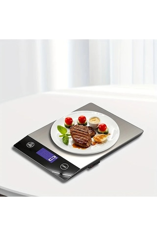 Dashanshop Innosinpo K210h Mutfak Terazisi 304 Paslanmaz Celik Lcd Ekran Tip C Sarjli 14 97 Kg Gram Ve Ons Firin Pisirme İcin -