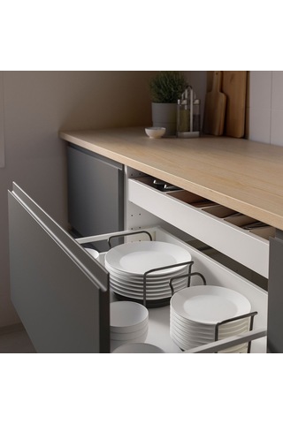 Tabaklık, Antrasit, 15-23 Cm Gri 100X100-Yuvarlak