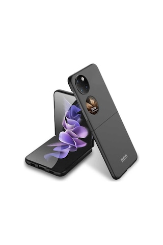 Rba Aksesuar Huawei P50 Pocket Kılıf Rba Sert Kıpta Kapak - Siyah Siyah