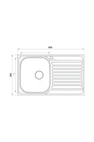 Livinox Dorian Tek Gözlü Desenli Sol Damlalıklı Paslanmaz Çelik Mutfak Eviyesi Inox 86 x 50
