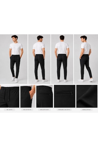 Denys Denny's Fermuarlı Cepli Jogger Pantolon Taş