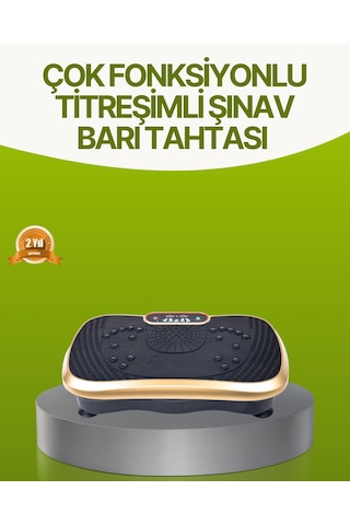 Titreşimli Egzersiz Platformu Evde Fitness Ve Kas Düz Renkli