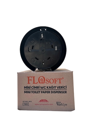 Flosoft Mini Cimri Tuvalet Kağıdı Aparatı Siyah F096s