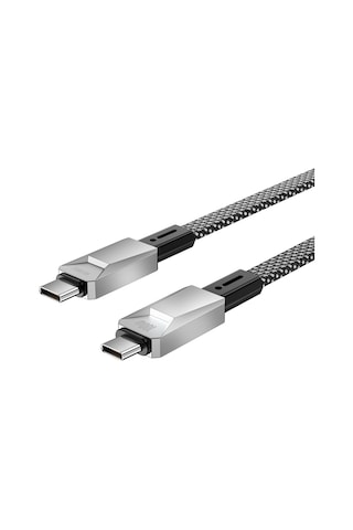 Wiwu Wi-c078 Cyberlink Serisi Type-c To Type-c Pd Hızlı Şarj Özellikli Şarj Kablosu 100w 1m Gümüş Gümüş