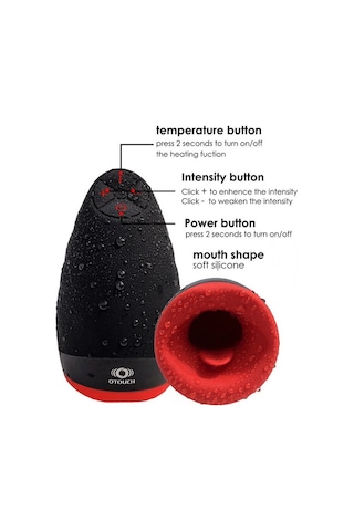 Carmine Otouch Chiven 2 Dil Simülatörlü Şarjlı Otomatik Lüks Mastürbatör Siyah