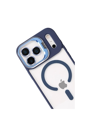 Joko Apple İphone 17 Pro Max Remim Lensli Magsafe Standlı Kapak - Lacivert