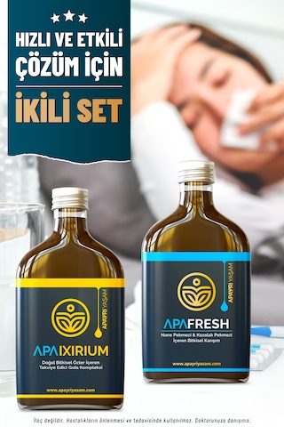 Apayrı Yaşam Apaixirium Doğal Bitkisel Özler + Nane ve Kozalak Pekmezi İçeren Takviye Edici Gıda 2 x 200 ML