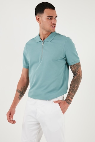 Buratti Pamuklu Regular Fit Fermuarlı Erkek Polo Yaka T Shirt 5902915 Mavi