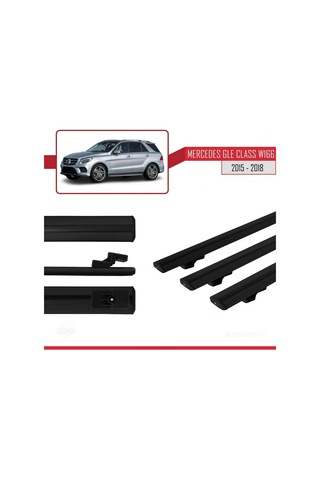 Mercedes Gle Class W166 2015-2018 Arası İle Uyumlu Basic Model Ara Atkı Tavan Barı Siyah 3 Adet