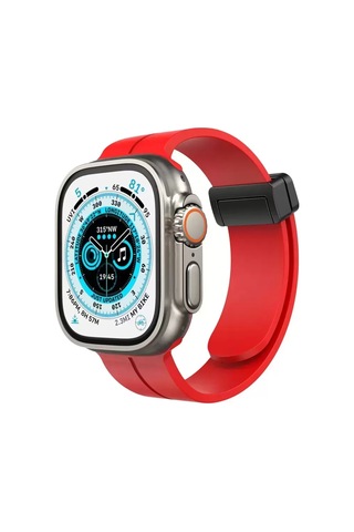 Newface Apple Watch Uyumlu 38mm Kr412 Elegance Stylısh Kordon - Kırmızı
