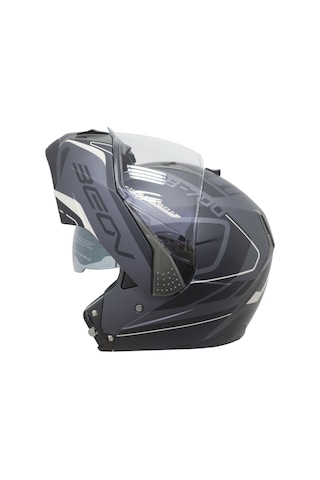 Beon B700 Air Tek Çene Açılır Vizörlü Motosiklet Kask Siyah