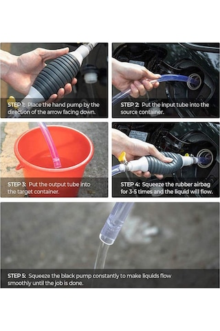 Gaz Benzinli Benzin Yağı Sıvı Su İçin Manuel Yakıt Transfer Pompası