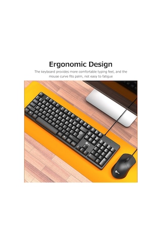 Monyee Lenovo Lecoo Cm101 Kablolu Klavye Ve Fare Seti - Ergonomik Tasarım, Hızlı Kurulum, Geniş Uyumluluk Diğer