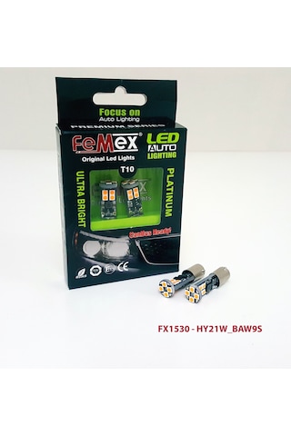 Femex Platinum H21W Baw9S 12Ledli 650 Lumen Turuncu Led Ampul Akt N11.1064