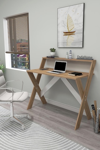 İqas 50x90 Cm Çalışma Masası Laptop Bilgisayar Masası Ofis Ders Yemek Çocuk Masası Çam