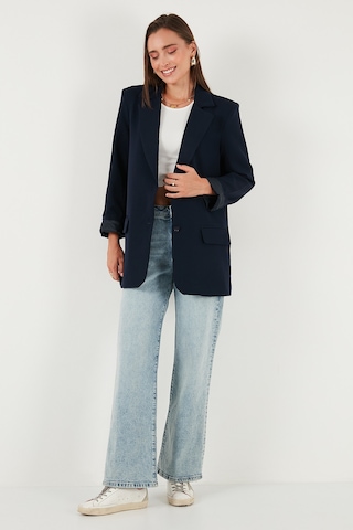 Lela Relaxed Fit Mono Yaka Cepli Blazer Bayan Ceket 611Bc00132 Lacivert