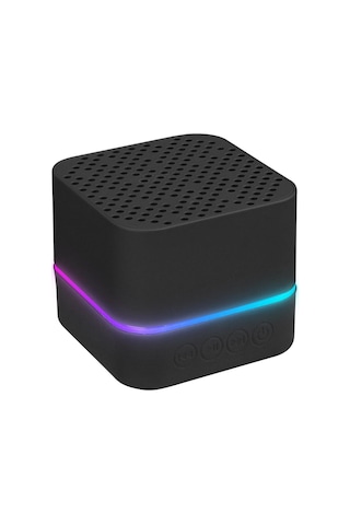 Mikado MD-18BT Siyah DC 5V-USB TF Kartlı Bluetoothlu Led Işklı Şarjlı Speaker