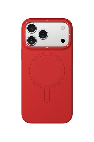 İphone 17 Pro Max Uyumlu Kılıf M-safe Şarj Özellikli Youngkit Morandi Serisi Kapak Kırmızı