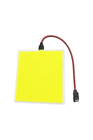 Powermaster Pm-37725 100x100mm Elektrominesans El 3v Led Panel Sarı Aydınlatmalı Esnek Yapı Diğer