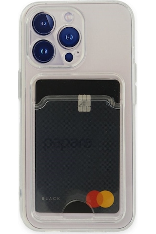 Newface Apple Uyumlu iPhone 14 Pro Premium Kartlı Şeffaf Kılıf