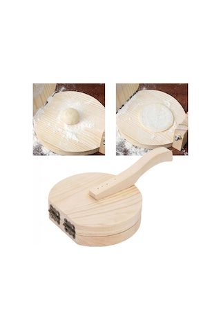 Masif Ahşap Hamur Pressi - Mutfak Hamur Bastırma Aparatı 20 Cm 00177508