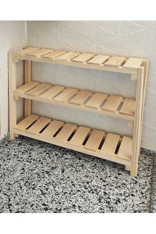 Baharatlık Konserve Standı Tezgah Üstü Düzenleyici Ahşap