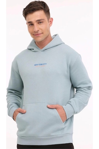 Lumberjack A10188952208010 Aqua Erkek Kapsonlu Sweatshırt