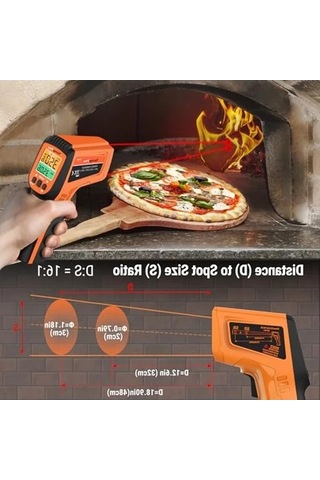 Endüstriyel Kızılötesi Lazer Termometre, -50 C İle 550 C Ölçüm Kapasitesi