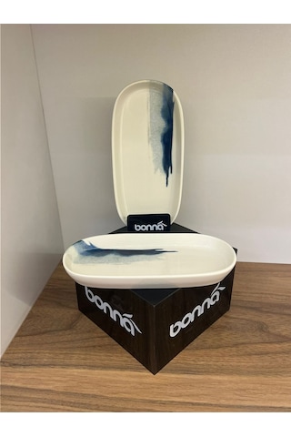 2'li Blue Wave Hygge 18 Cm Oval Servis Sos/meze/kahvaltı/reçel/aperatif Çok Renkli