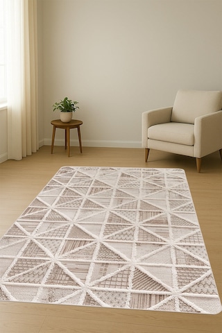 Modern Desenli Dijital Baskı Kaymaz Taban Halı H0900 Renkli