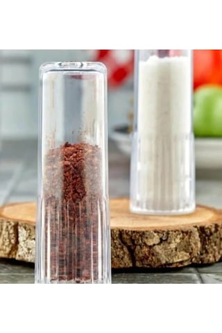 2'li Tuzluk Karabiberlik Şeffaf Pleksi Plastik Turuncu Diğer