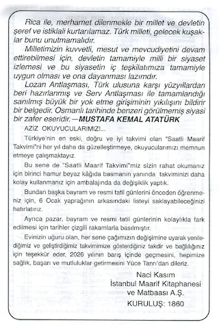 2026 Büyük Saatli Maarif Takvimi Ve Çiçek Görselli Poster 11,...