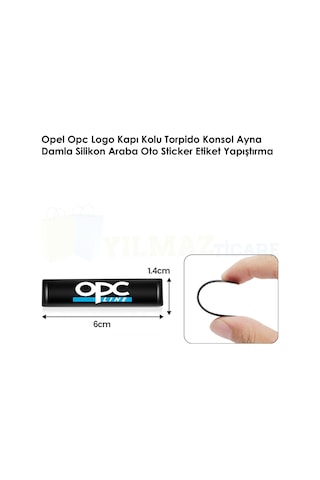 Opel Opc Logo Kapı Kolu Torpido Konsol Ayna Damla Silikon Araba Oto Sticker Etiket Yapıştırma