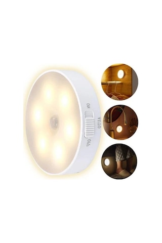 Hareket Sensörü Dolap Altı Aydınlatması Usb Şarj Edilebilir Led Çok Renkli