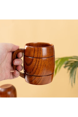 Ahşap Yaratıcı Masif Ahşap Damlama Önleyici Ve Haşlanmaya Karşı Dayanıklı Çin Tarzı Bardak Ahşap Bira Kupası Ahşap Retro Su Bardağı