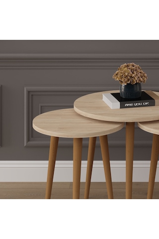 3 Lü Yuvarlak Zigon Sehpa Ahşap Ayaklı-sehpa01-sonoma