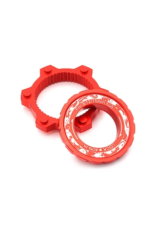 Gajeena Alüminyum Merkezi Kilitle Hub'dan 6-cıvata Disk Adaptörü, 9/12/15mm Eksenler İçin Uyumlu, Kırmızı Renkli Fren Diski Dönüştürücü Aksesuarı Çok Renkli